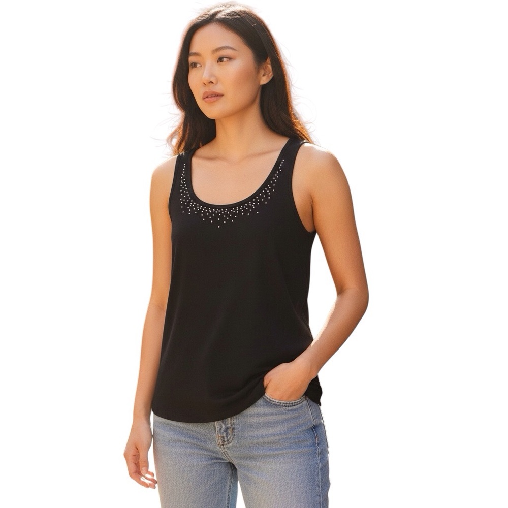 ST Johns Bay Sparkle Tank Top Women Color Black Size M